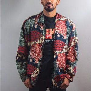 coAco Vintage Silk Light Jacket Coat Multi Color